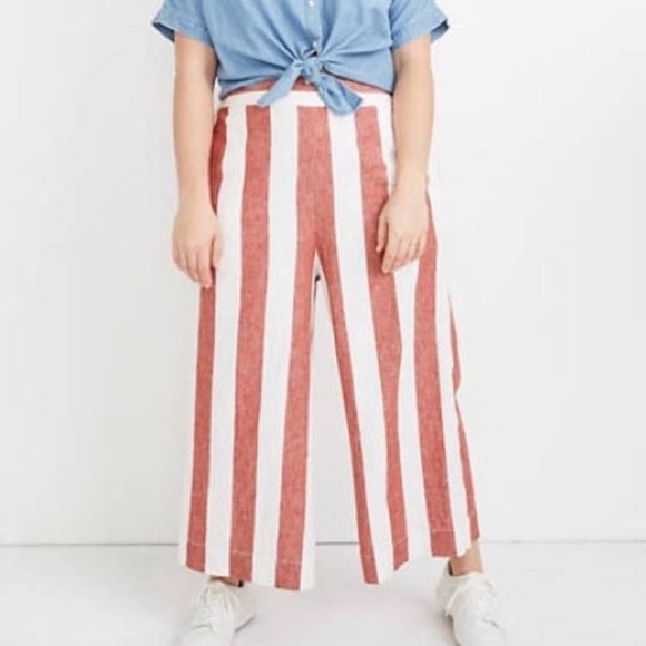 Madewell caramel/white striped culottes - Picture 2 of 11